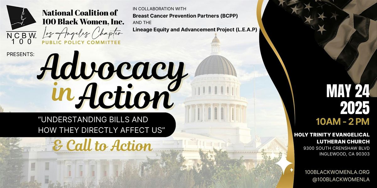 Advocacy in Action - Understanding Bills and How they Affect Us, 24 May | Event in Inglewood | AllEvents