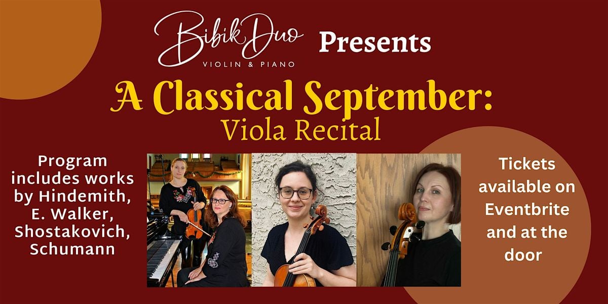 A Classical September: Viola Recital, 7 September | Event in Ottawa | AllEvents