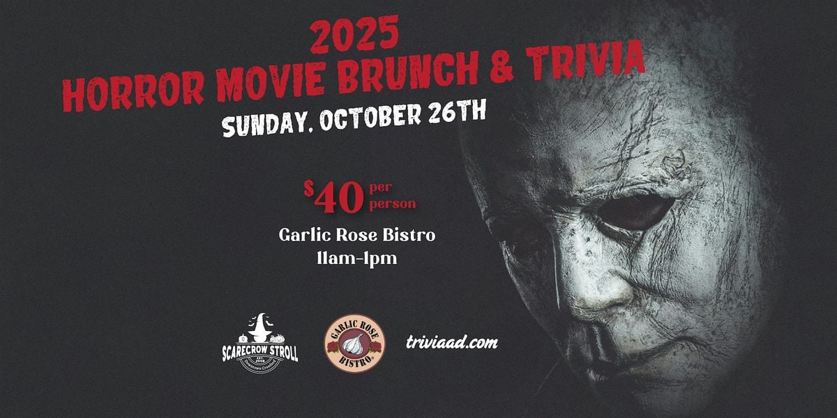 2025 Downtown Cranford Horror Movie Brunch & Trivia, 26 October | Event in Cranford | AllEvents