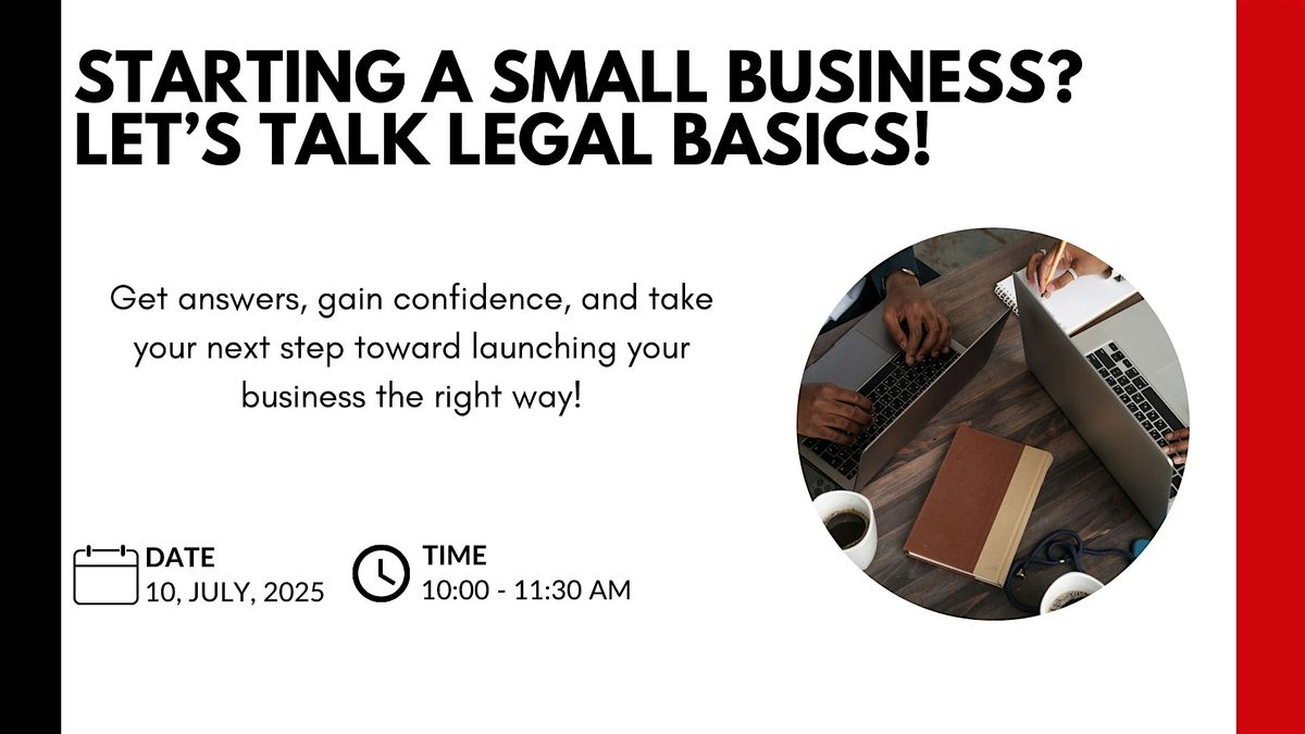 Starting a Small Business? Let’s Talk Legal Basics!, 10 July | Event in Dawson Springs | AllEvents