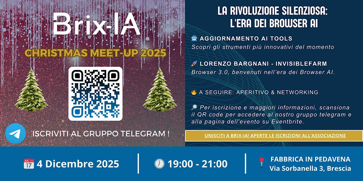 BRIX-IA Meet-Up | La Rivoluzione Silenziosa: l’Era dei Browser AI, 4 December | Event in Brescia | AllEvents