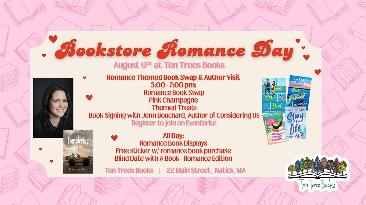 Book Store Romance Day at Ten Trees Books Natick, 9 August | Event in Natick | AllEvents