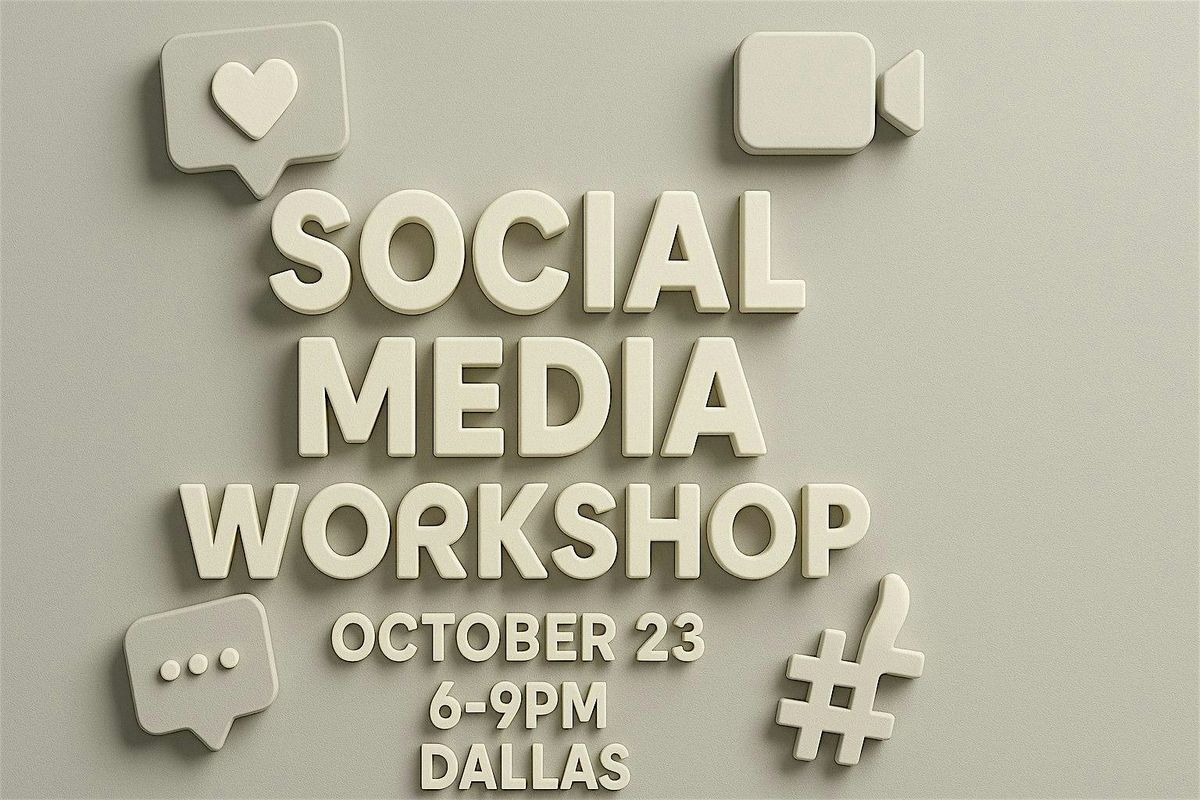 Copy of Copy of Dallas Social Media Content workshop, 23 October | Event in Dallas | AllEvents