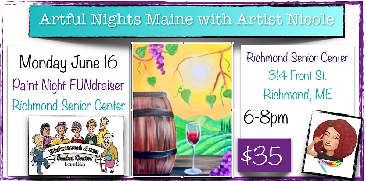 Paint Night FUNdraiser for Richmond Senior Center, Richmond ME, 16 June | Event in Richmond | AllEvents