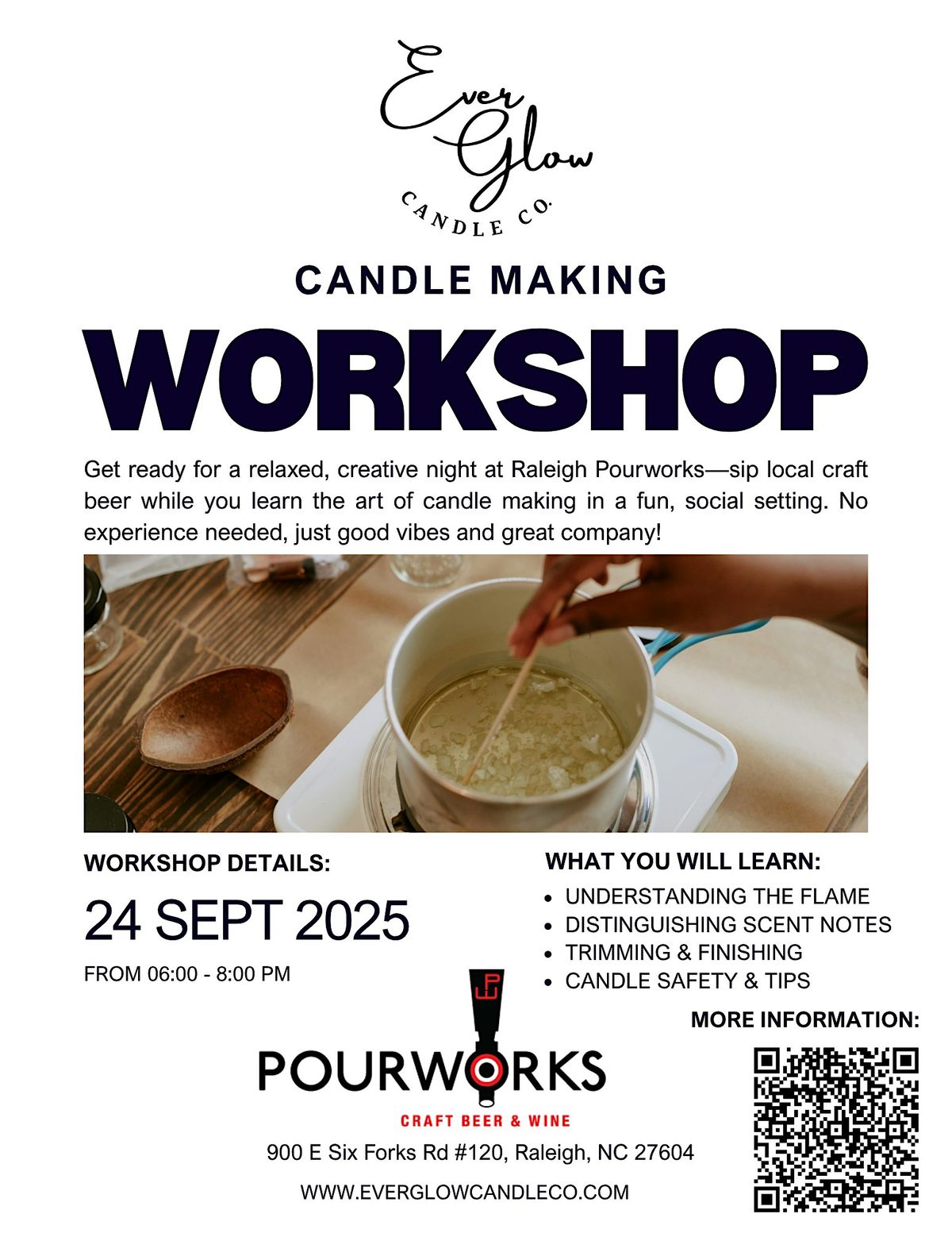 ️✨ Pour & Glow: Candle Making Night at Raleigh Pourworks ✨️, 24 September | Event in Raleigh | AllEvents