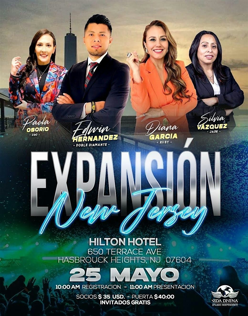 EXPANSION VIDA DIVINA NEW JERSEY, 25 May | Event in Hasbrouck Heights | AllEvents