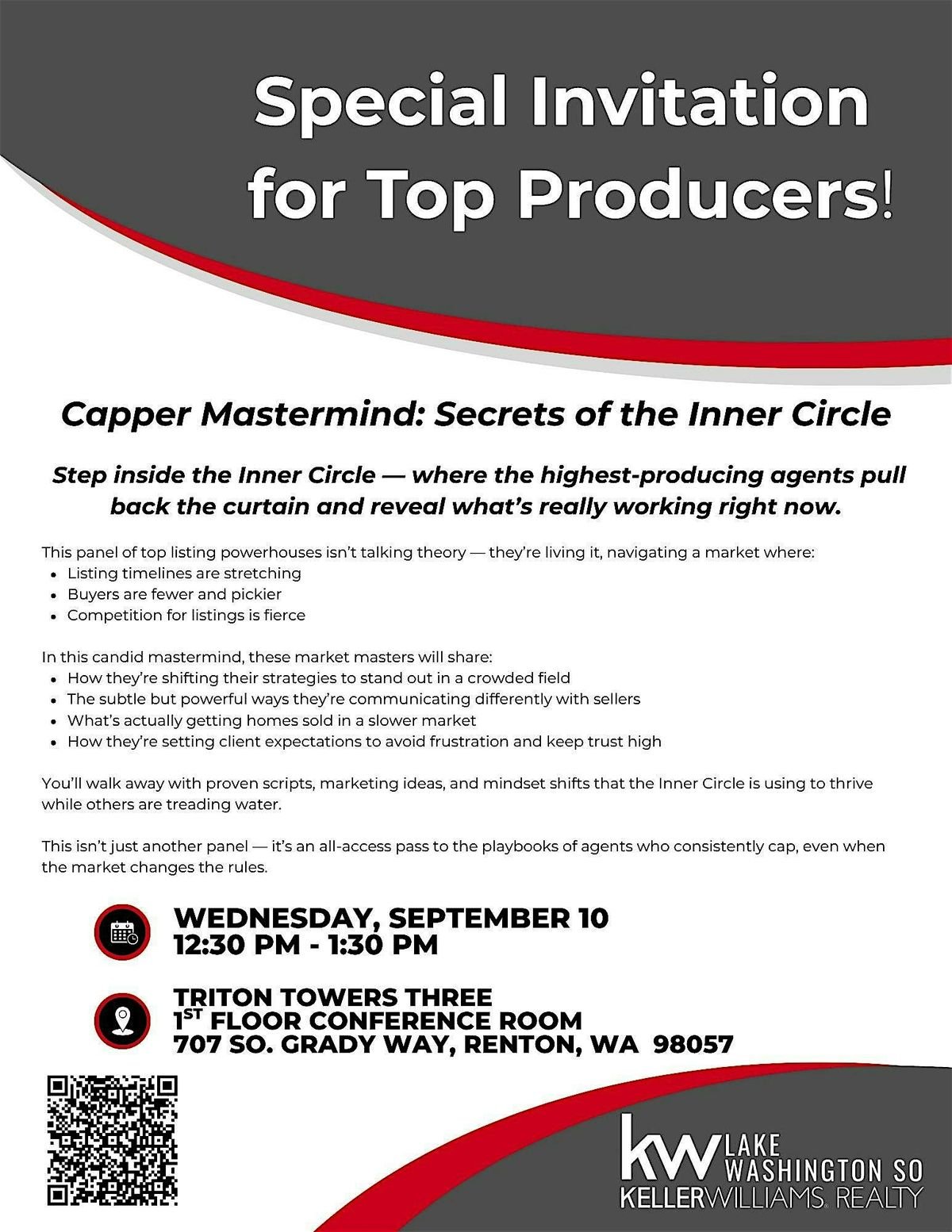 CAPPER MASTERMIND: "Secrets of the Inner Circle", 10 September | Event in Renton | AllEvents