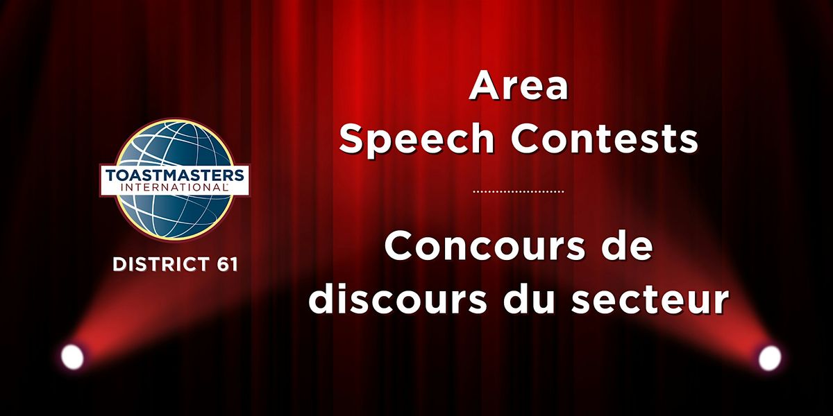 Toastmasters District 61 Areas 1&2  Speech Contests / Concours discours, 18 October | Event in Kingston