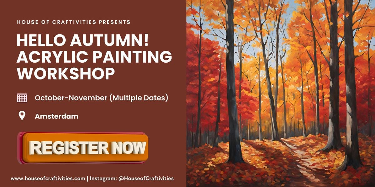 Hello Autumn: An Acrylic Painting Workshop, 12 October | Event in Amsterdam | AllEvents