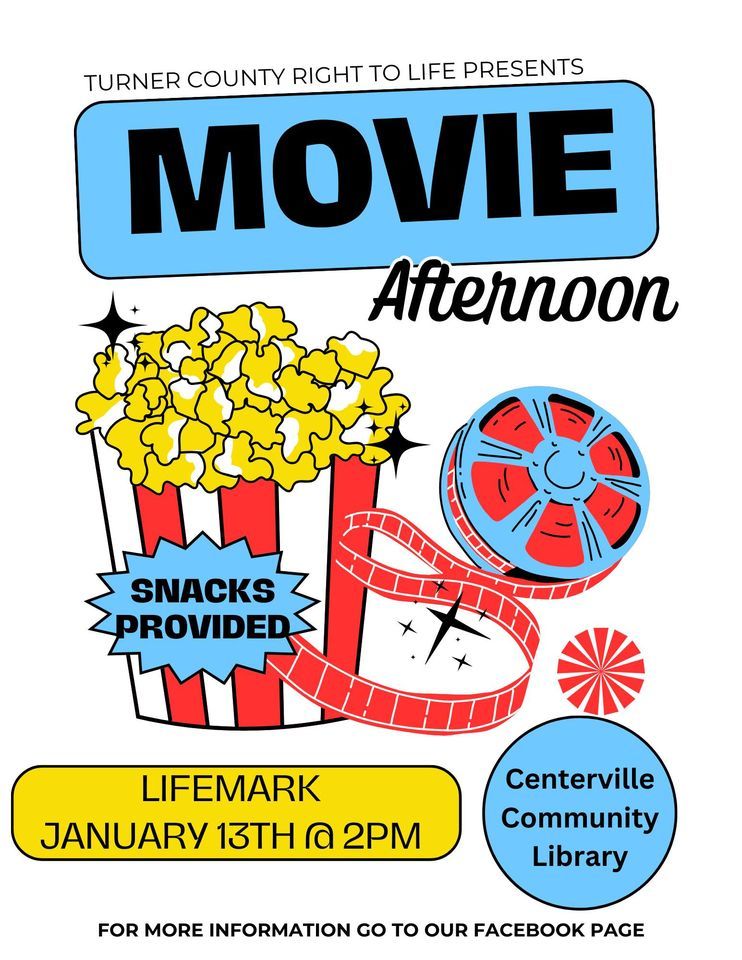 Lifemark Movie Afteroon, Centerville Library, Centreville, January 13