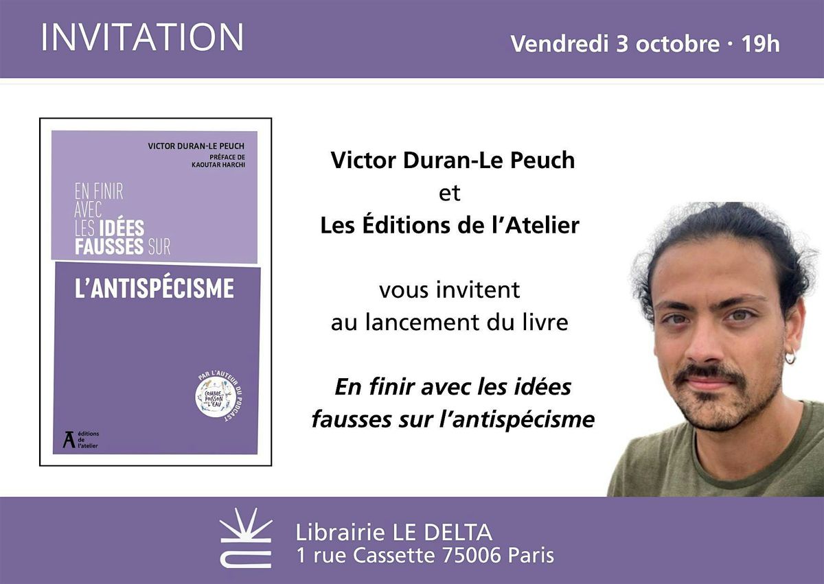 En finir avec les idées fausses sur l'antispécisme, 3 October | Event in Paris | AllEvents