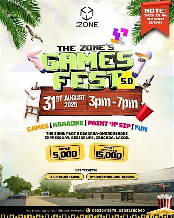 The Zones Games Fest, 31 August | Event in Lagos | AllEvents