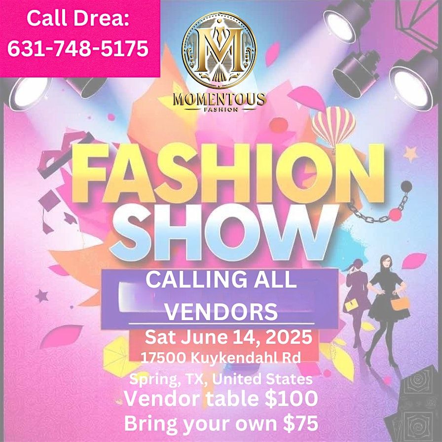 Runway to Freedom Fashion Show  Vendors, 14 June | Event in Spring | AllEvents