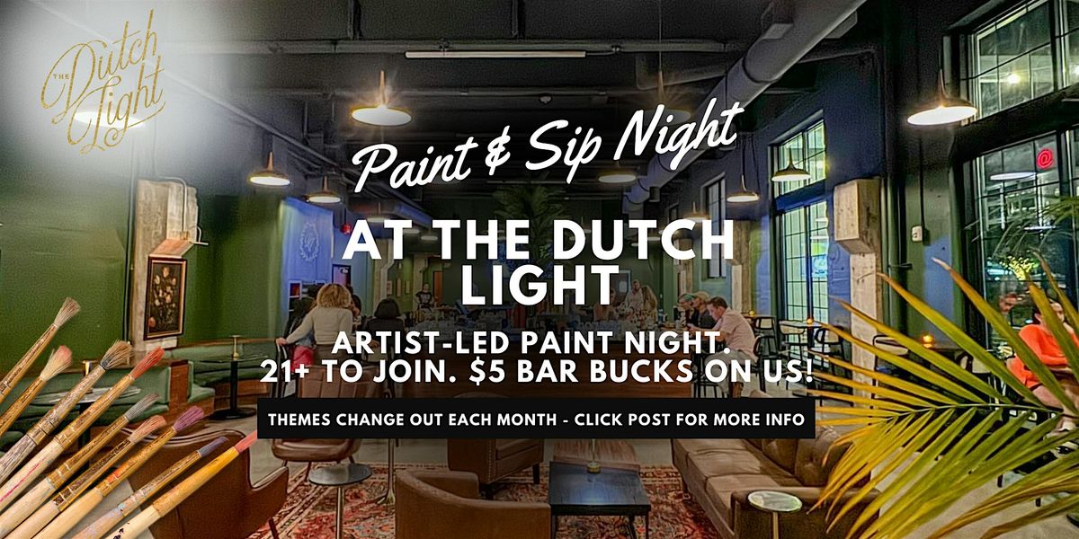 Halloween Paint & Sip at The Dutch Light Cocktail Bar (21+), 26 October | Event in Winston-Salem | AllEvents