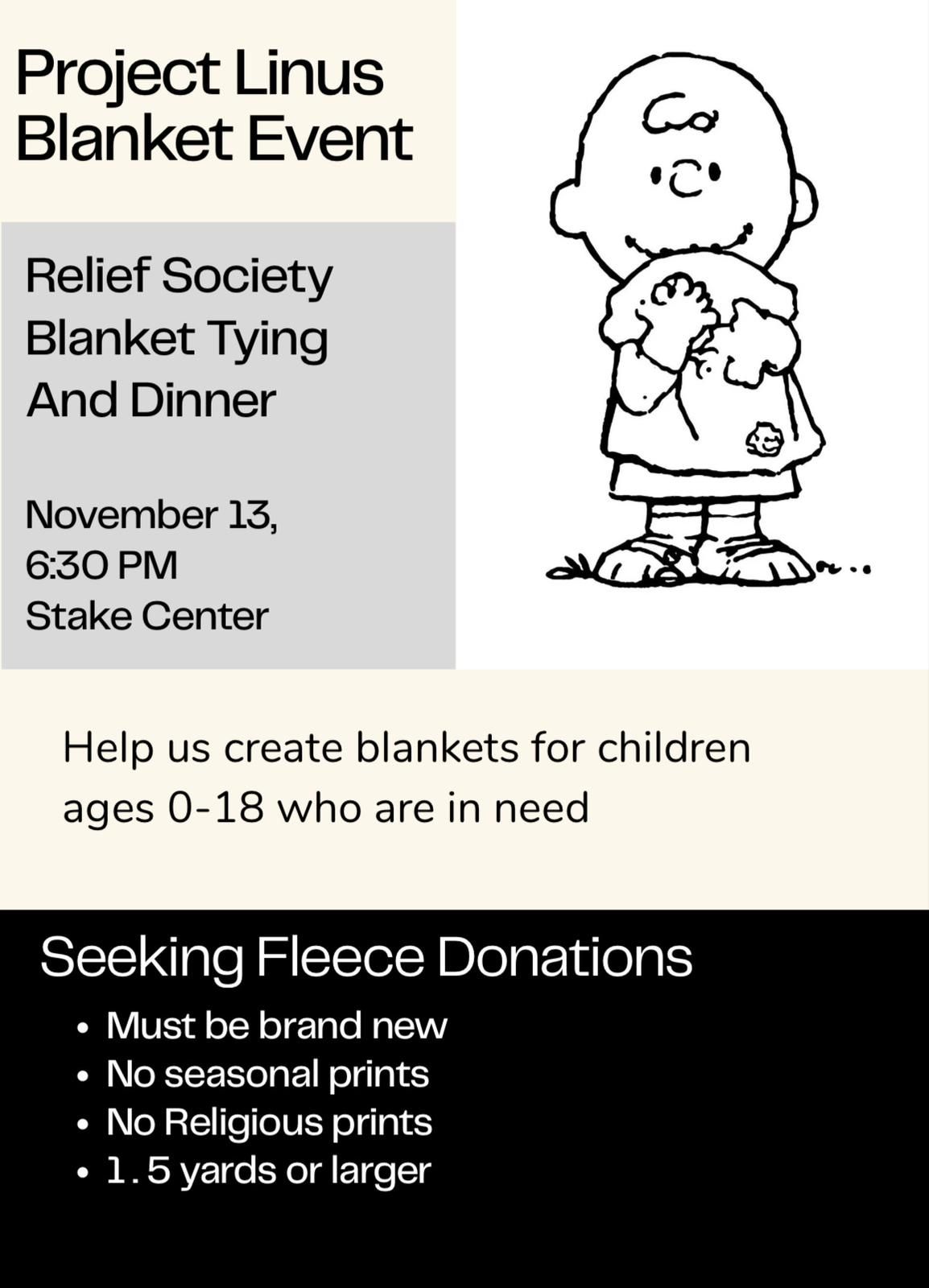 RS Activity Linus Project, The Church of Jesus Christ of Latter-day ...