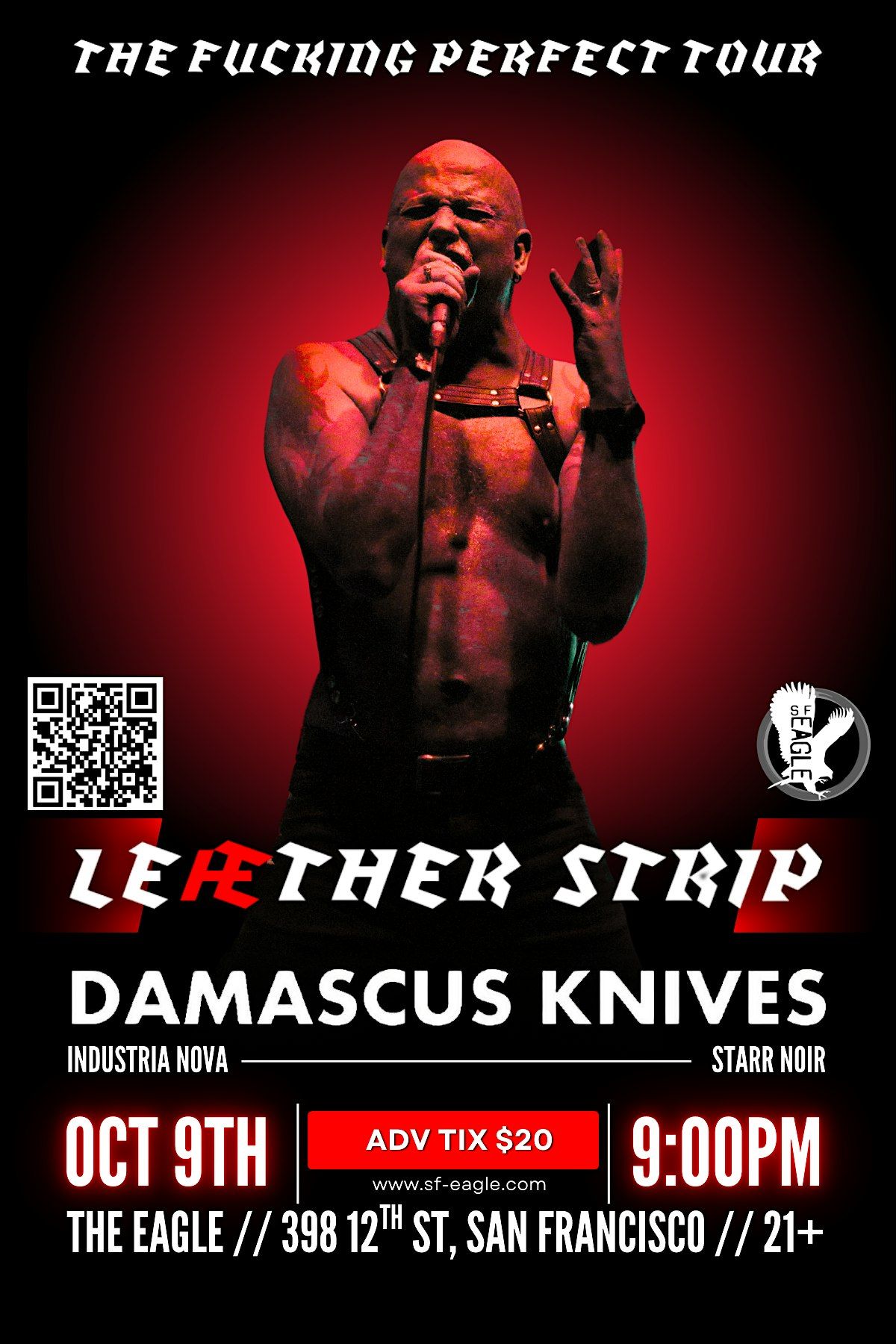 Leather Strip (Fucking Perfect Tour 2025) with Damascus Knives, 9 October | Event in San Francisco | AllEvents