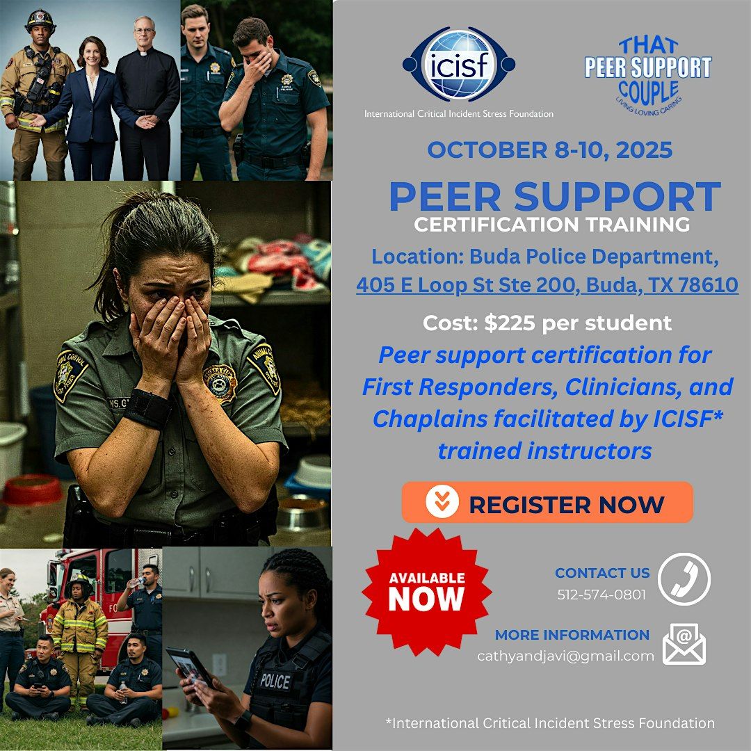 ICISF Peer Support Specialist Certification, 8 October | Event in Buda | AllEvents