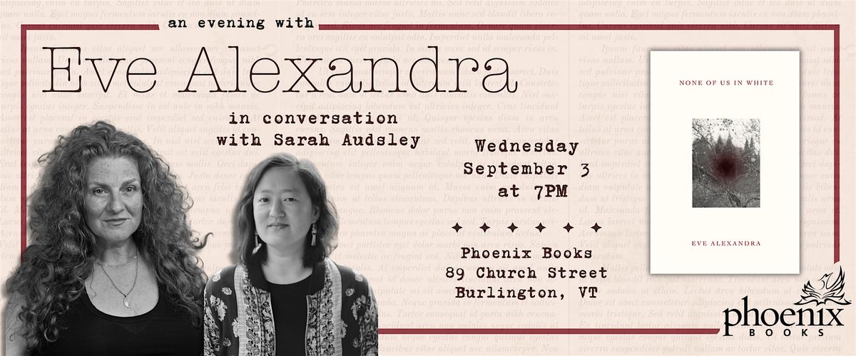 An Evening with Eve Alexandra, 3 September | Event in Burlington | AllEvents