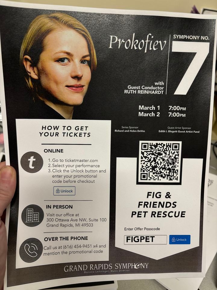 Grand Rapids Symphony Prokofiev Symphony No. 7 fundraiser, DeVos