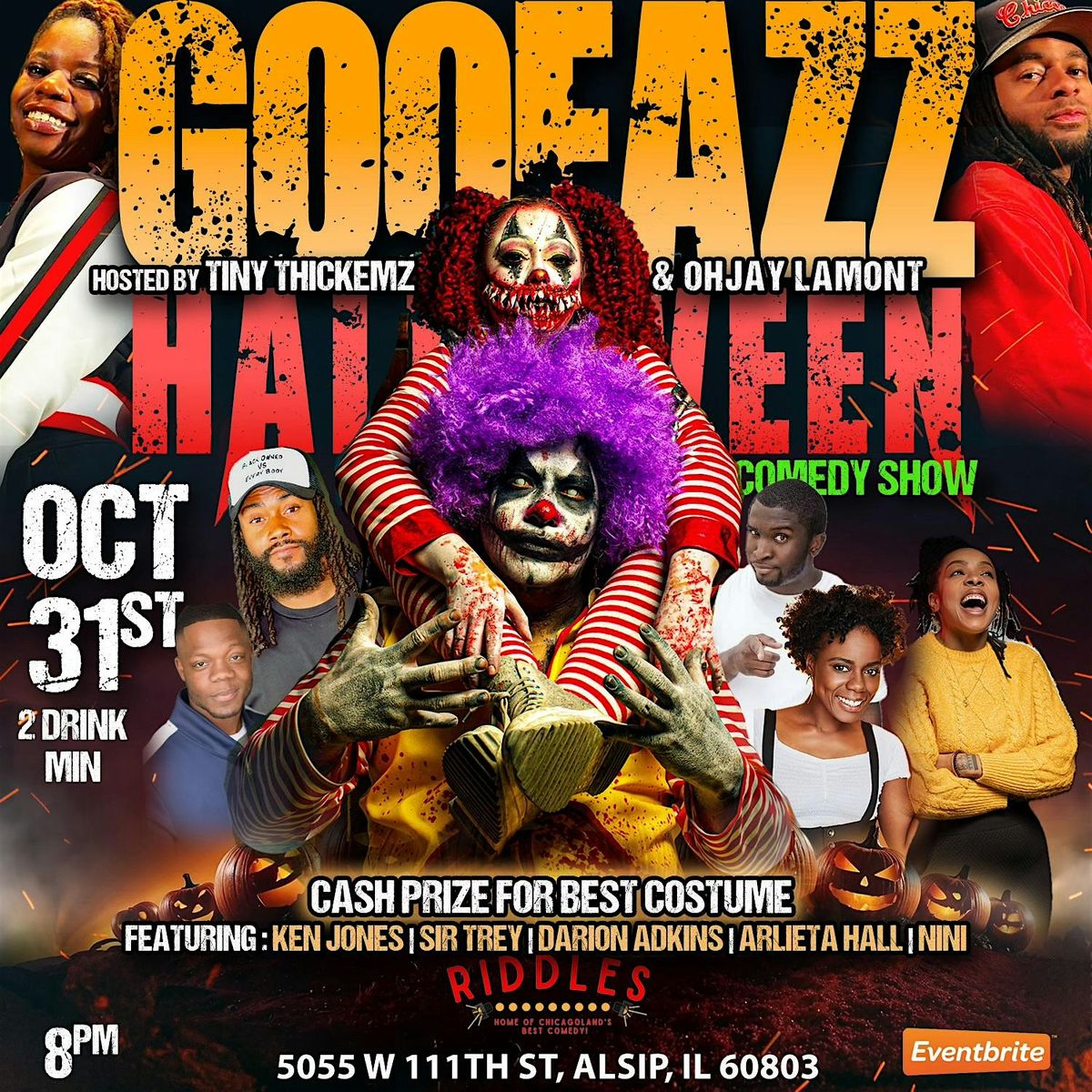 GOOFAZZ HALLOWEEN COMEDY SHOW, 31 October | Event in Alsip | AllEvents