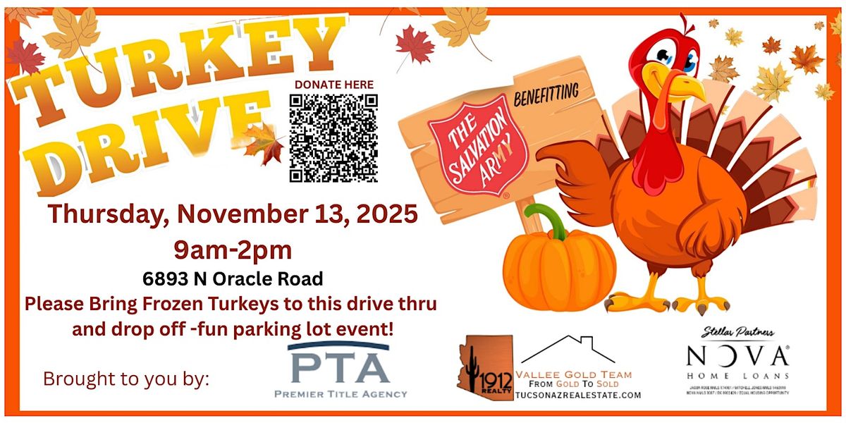 Salvation Army Turkey Drive!  Use the "GET TICKETS" button to donate!, 13 November | Event in Tucson