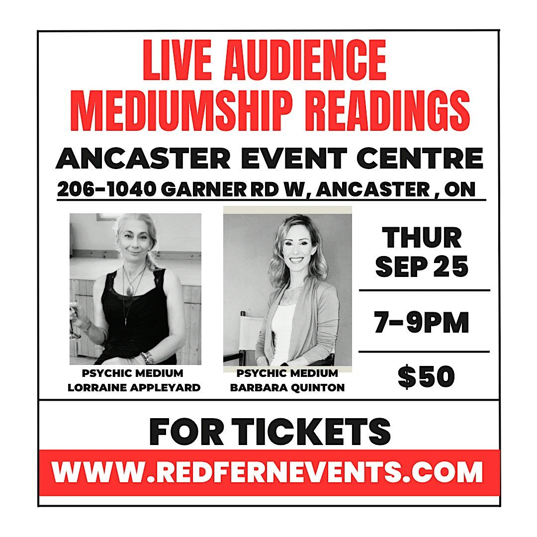 Live Audience Mediumship Readings, Hamilton Ontario, 25 September | Event in Hamilton | AllEvents
