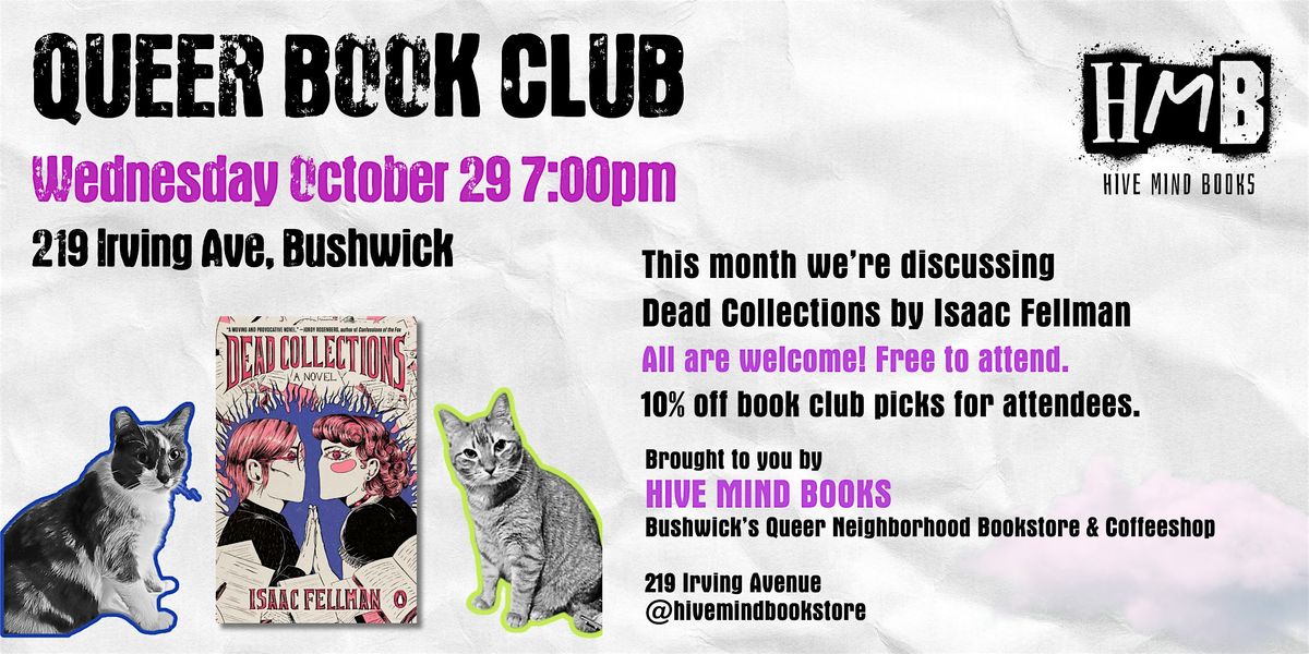 Queer Book Club, 29 October | Event in Brooklyn | AllEvents