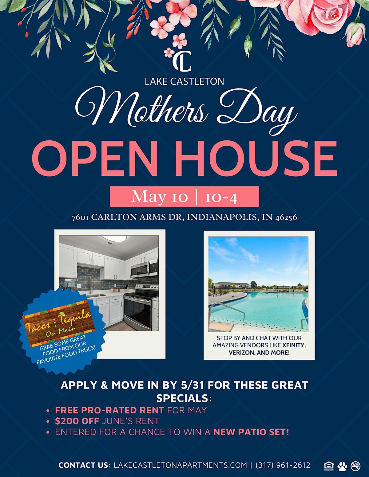 Lake Castleton Apartments Mother's Day Open House, 10 May | Event in Indianapolis | AllEvents