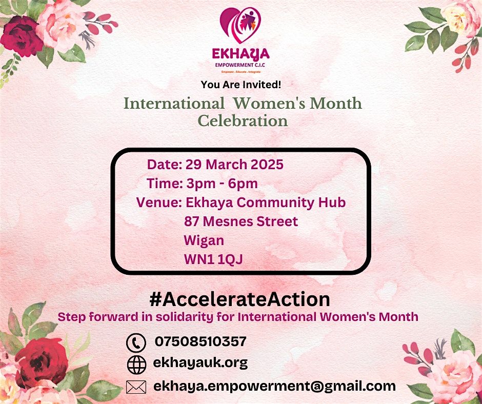 International  Women's Month Celebration, 28 March | Event in Wigan | AllEvents