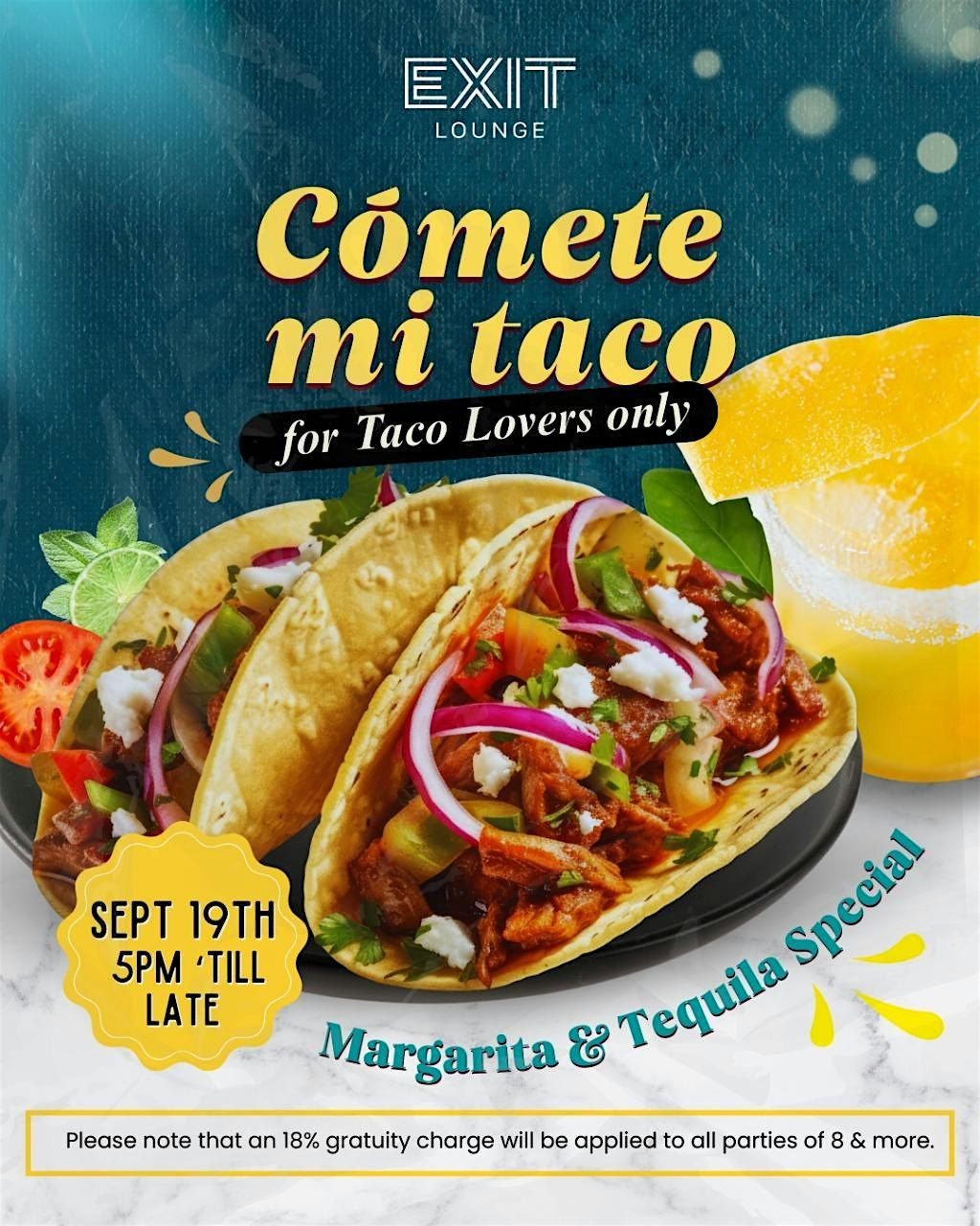 Exit Lounge Presents: Cómete Mi Taco!, 19 September | Event in Ottawa | AllEvents
