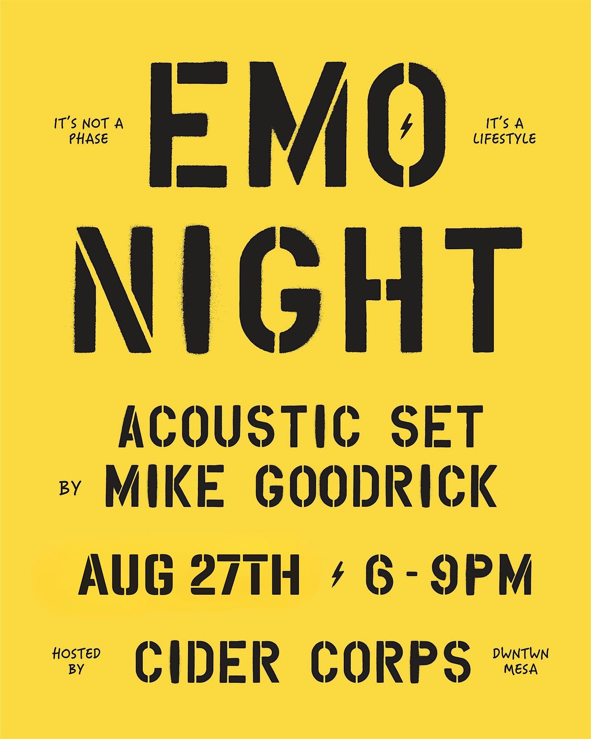 Emo Night at Cider Corps, 27 August | Event in Mesa | AllEvents