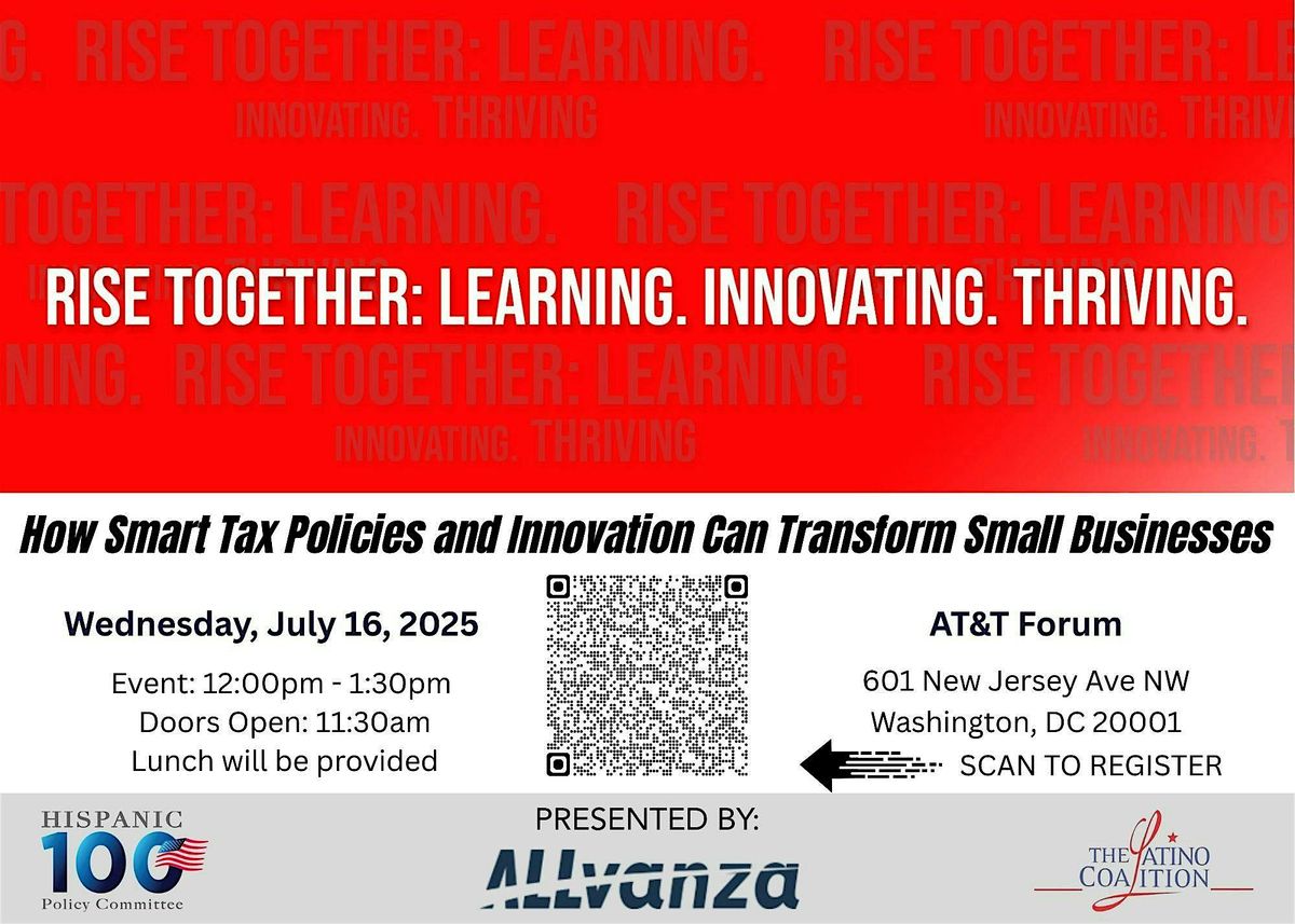 How Smart Tax Policies and Innovation Can Transform Small Businesses, 16 July | Event in Washington | AllEvents