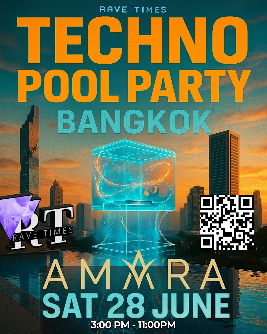 Techno Pool Party - Amara Hotel - by Rave Times, 28 June | Event in Khet Ratchathewi | AllEvents