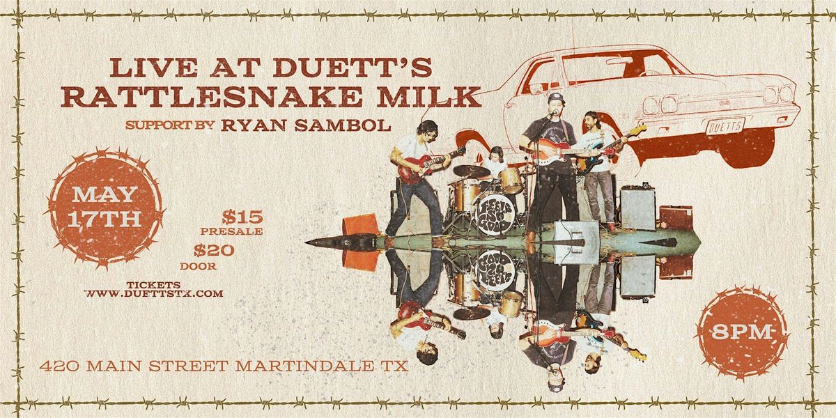 Rattlesnake Milk: Live at Duett's Texas Club, 17 May | Event in Martindale | AllEvents