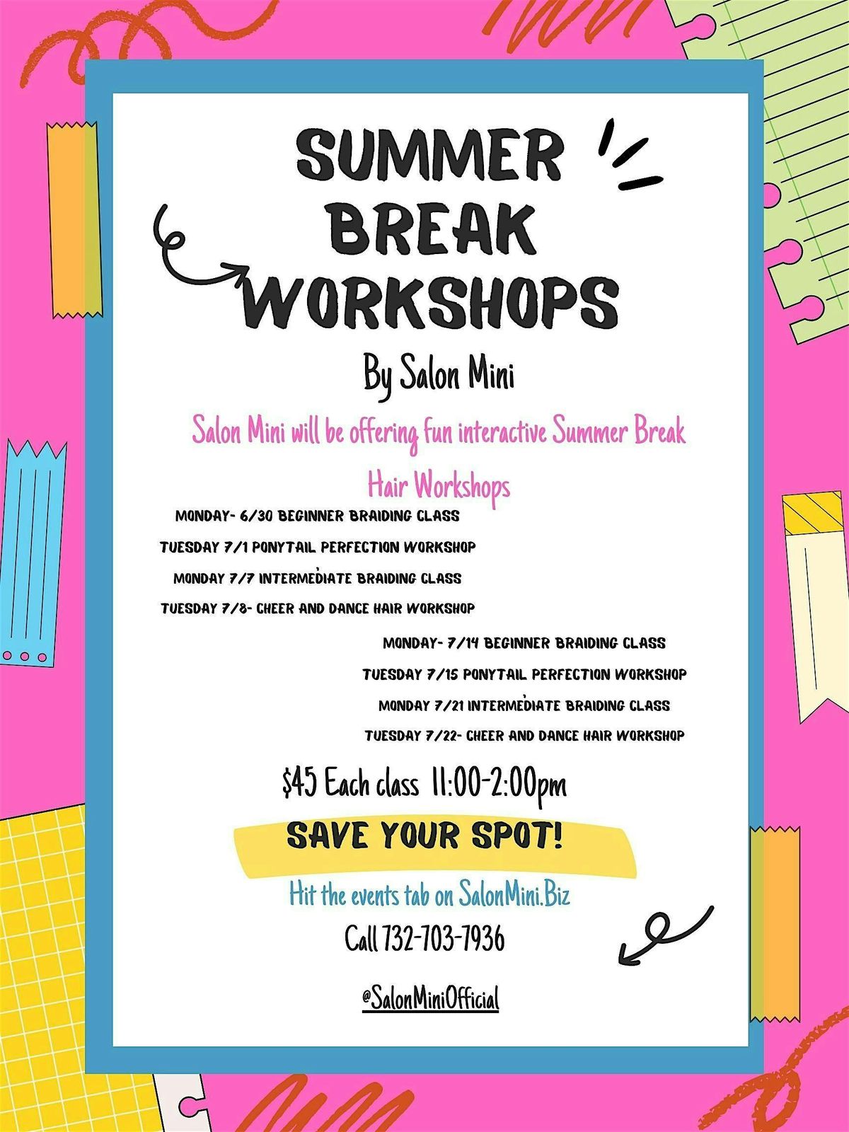 Summer Break Workshops, 30 June | Event in Howell Township | AllEvents