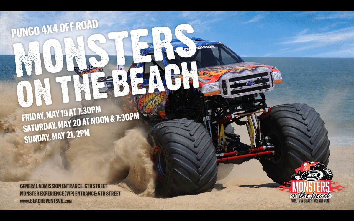 Monsters On The Beach - SATURDAY EXPERIENCE (Evening), 16 May | Event in Virginia Beach | AllEvents