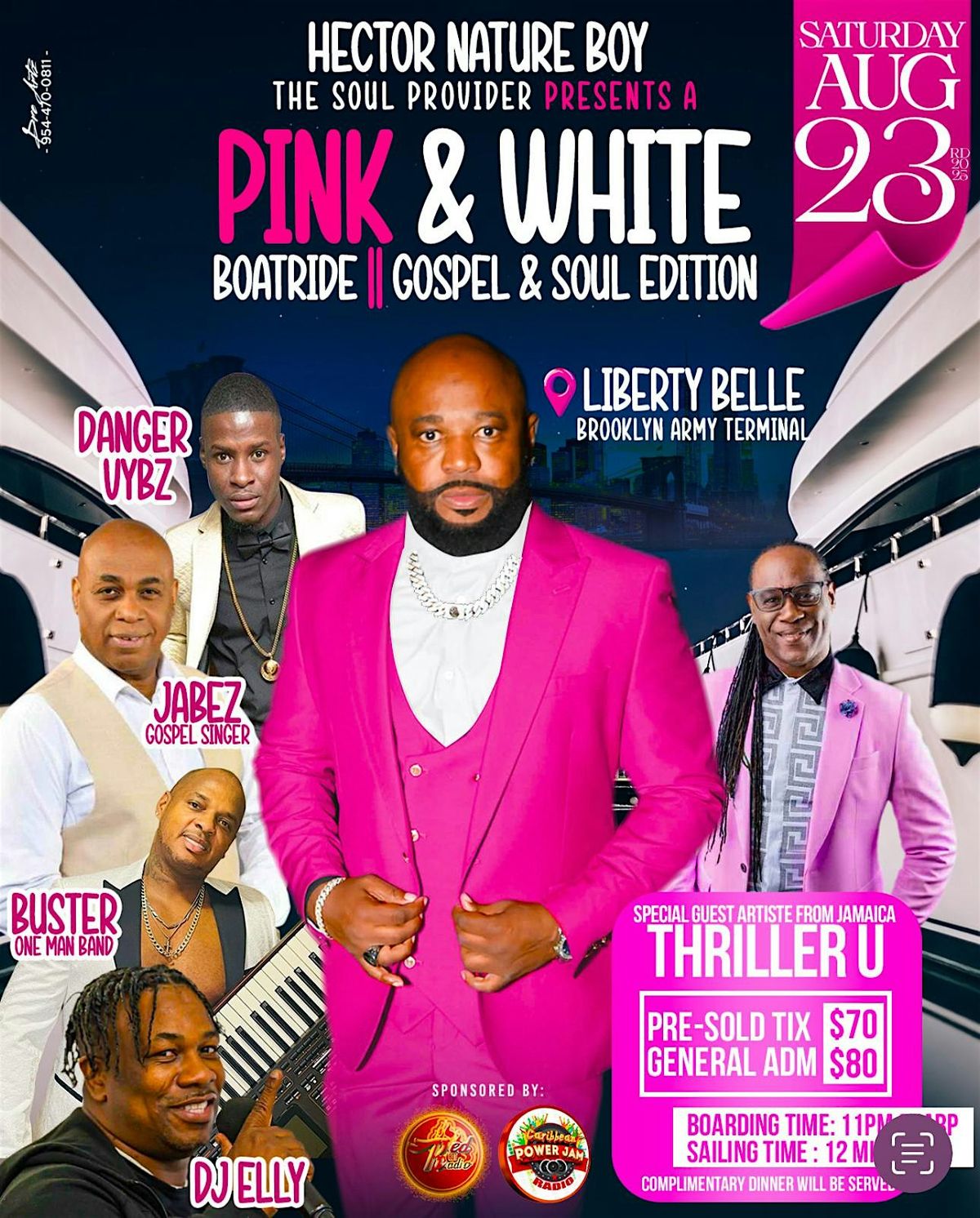 Soul Provider Pink  and White Gospel and Soul boat cruise, 23 August | Event in Brooklyn | AllEvents