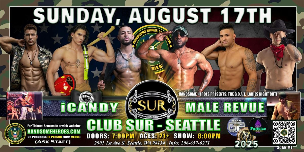 Seattle, WA - iCandy Male Revue @Club Sur, 17 August | Event in Seattle | AllEvents