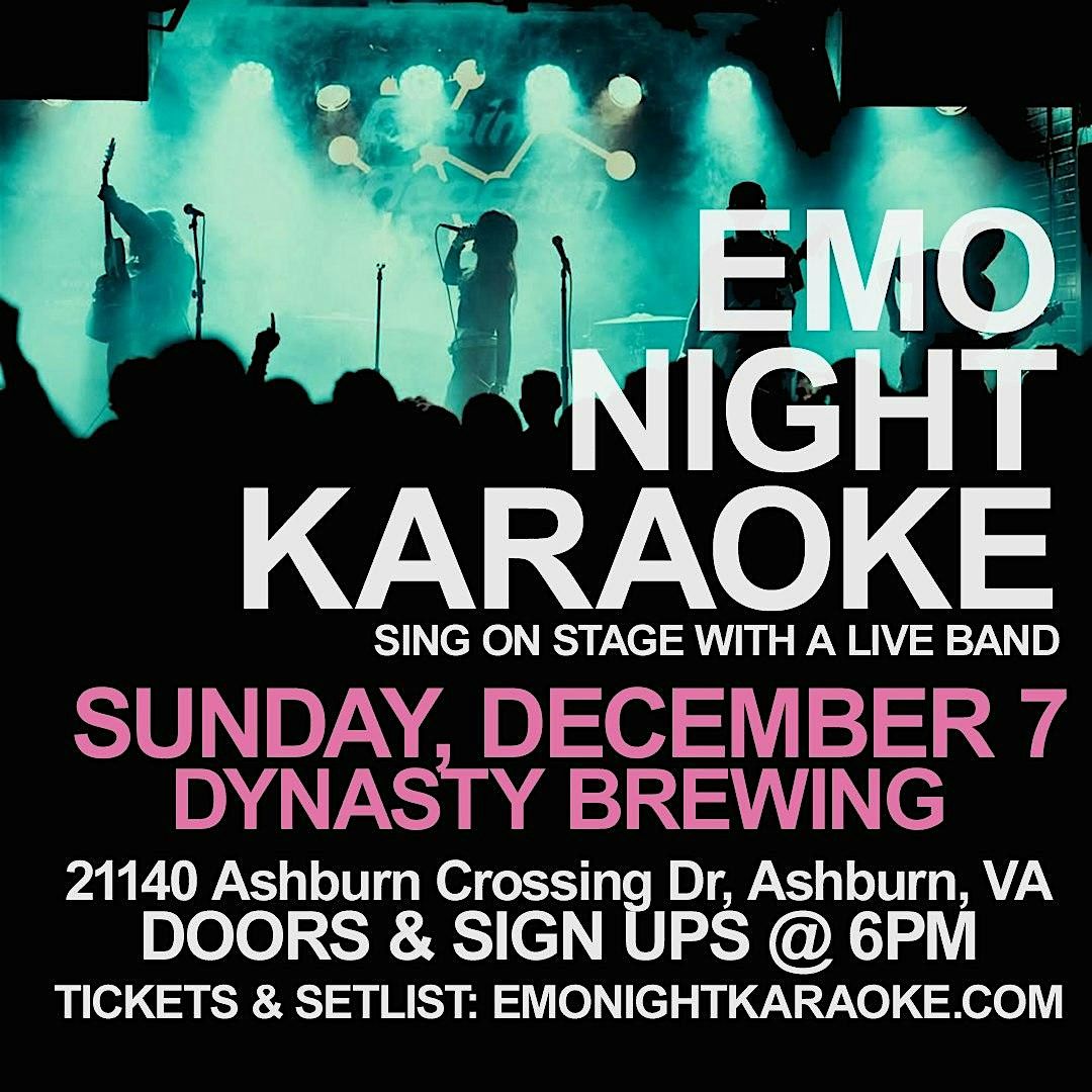 Emo Night Karaoke Ashburn, VA, 7 December | Event in Ashburn | AllEvents
