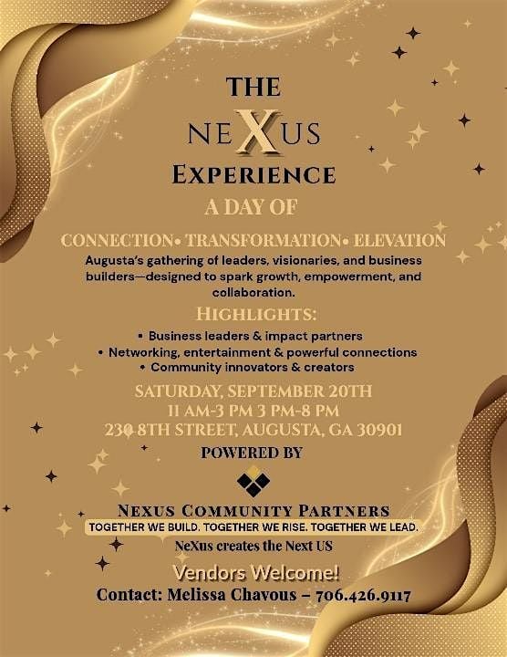 The NeXus Experience, 20 September | Event in Augusta | AllEvents