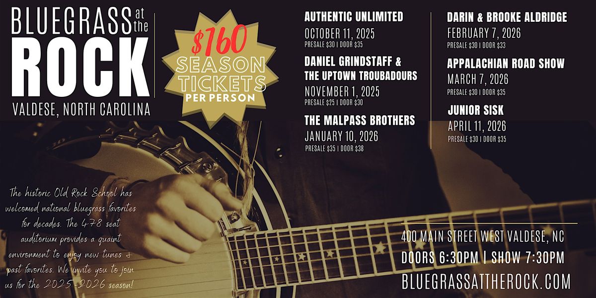 2025-2026 Bluegrass at the Rock Season Ticket | Event in Valdese | AllEvents