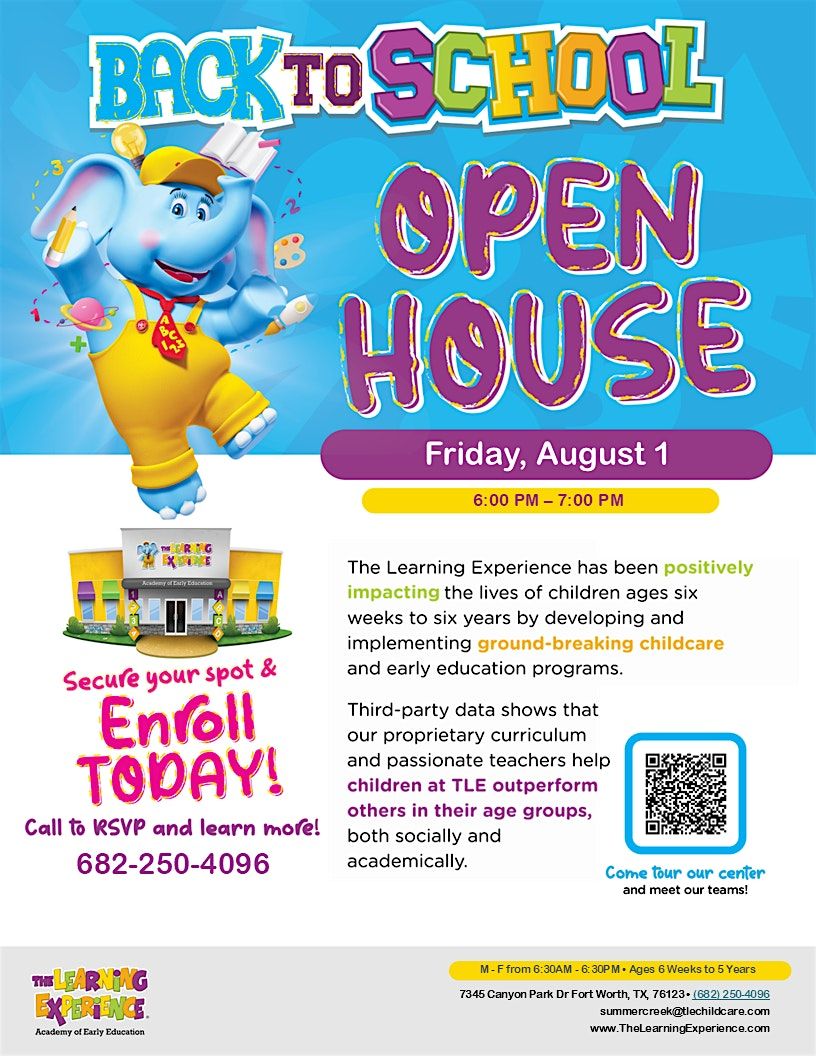 Back to School  Open House Night, 1 August | Event in Fort Worth | AllEvents