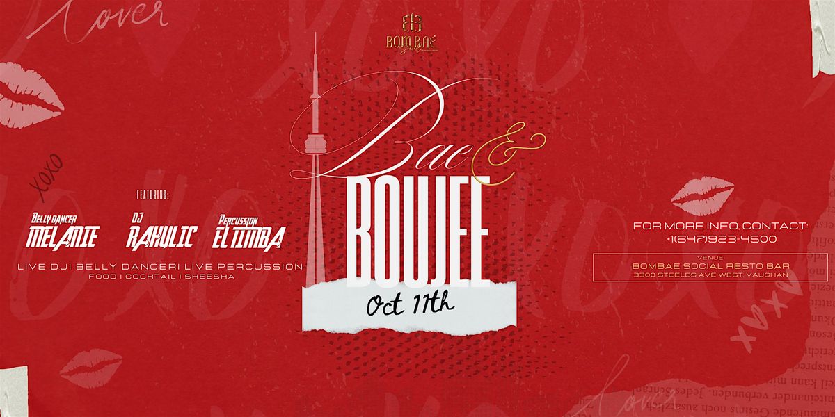 BAE & BOUJEE, 11 October | Event in Vaughan | AllEvents