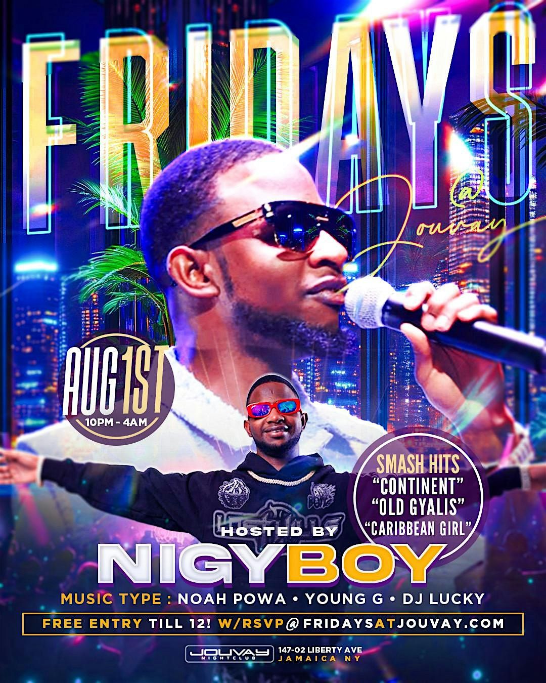 Fridays at  jouvay  Lounge (Hip Hop and Reggae), 1 August | Event in Queens | AllEvents