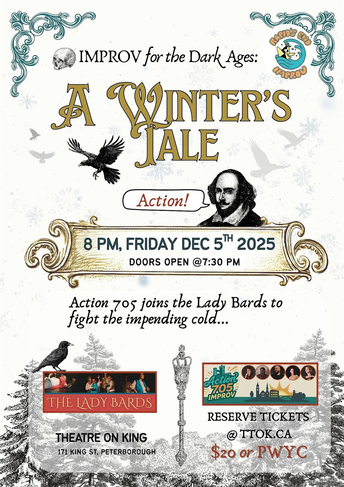 Improv for the Dark Ages: Action 705 Improv & The Lady Bards, 5 December | Event in Peterborough | AllEvents