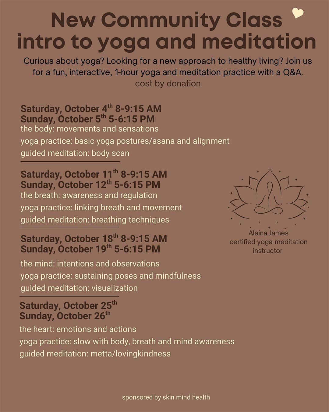 intro to yoga and meditation, 4 October | Event in Ambridge | AllEvents