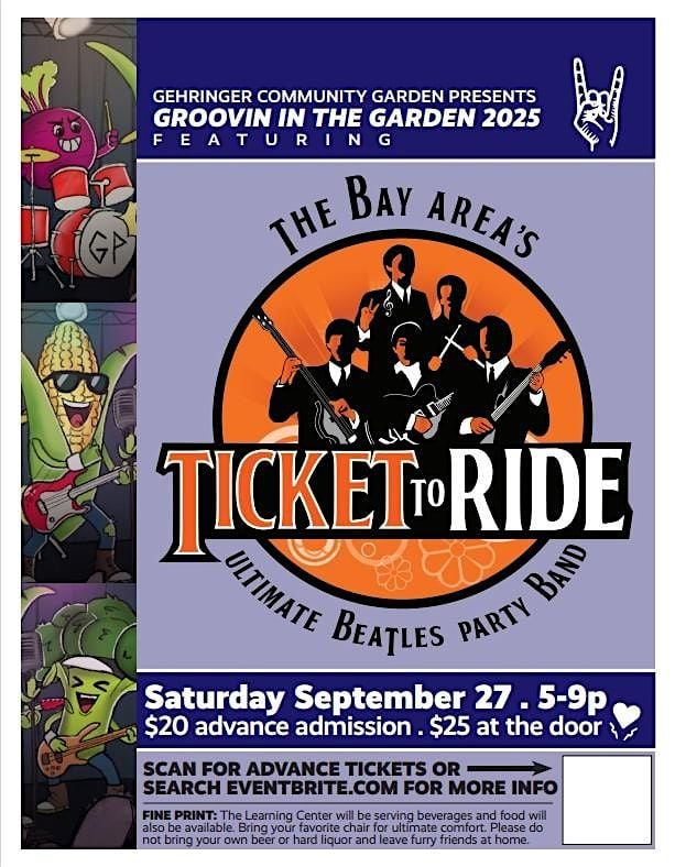 Grooving in the Garden with Ticket to Ride, 27 September | Event in Concord | AllEvents