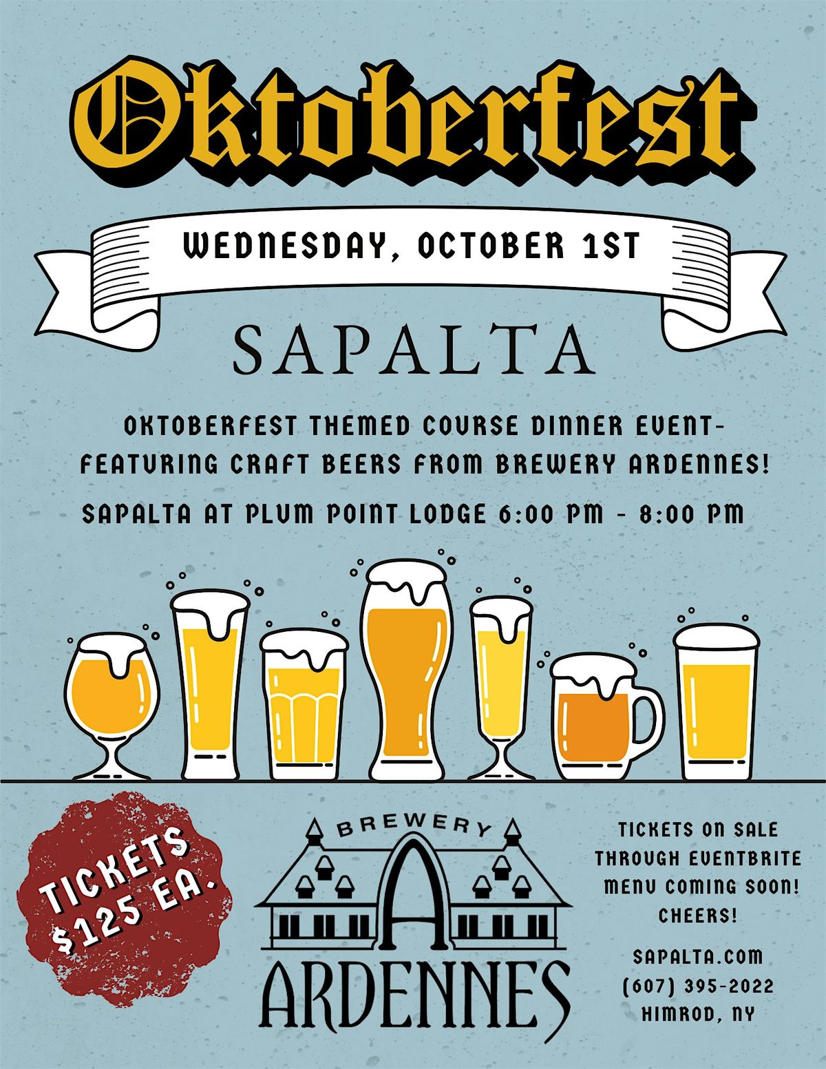 Oktoberfest at Sapalta on Seneca Lake- featuring Brewery Ardennes!, 1 October | Event in Himrod | AllEvents