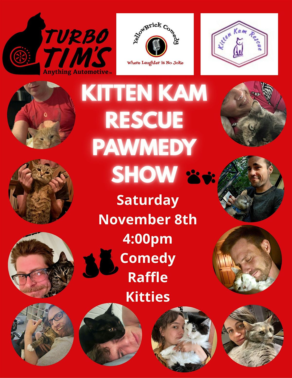 Kitten Kam Rescue Pawmedy Show, 8 November | Event in Minneapolis | AllEvents