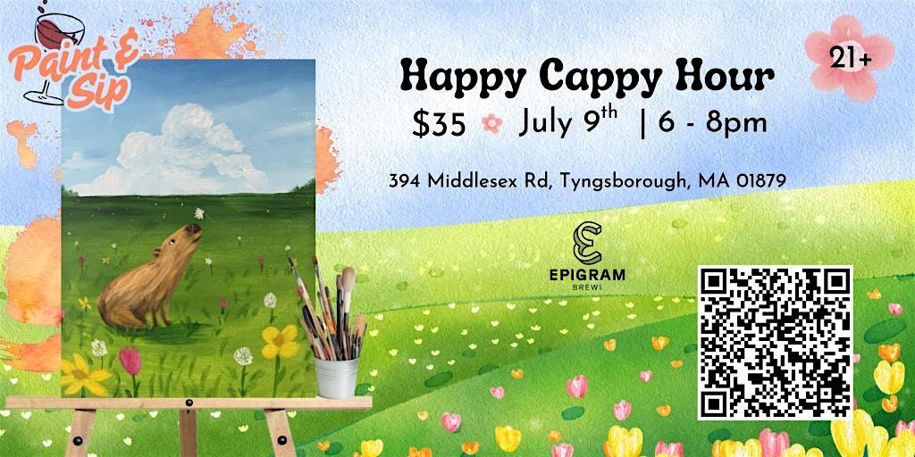 Happy Cappy Hour- Paint and Sip Night, 9 July | Event in Tyngsborough | AllEvents